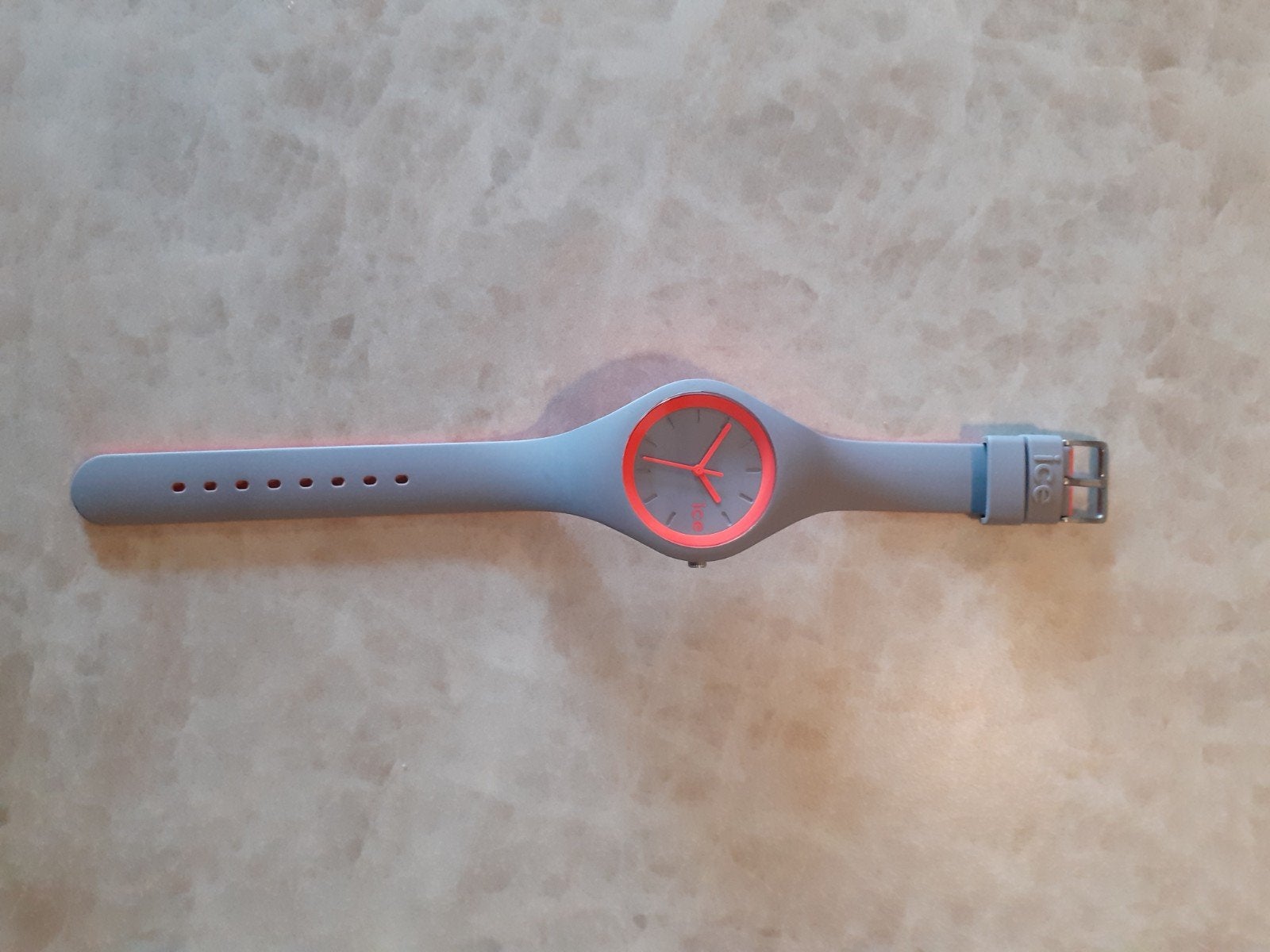 Ice-Watch Duo Grijs/Oranje Maat S Polshorloge, Sieraden, Tassen en Uiterlijk, Overige merken, Kunststof, Polshorloge, Kunststof