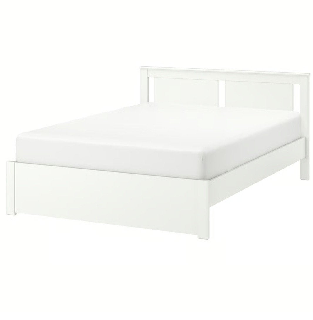 Mooi Ikea bed 140x200 - Goede staat, Ophalen, Gebruikt, Wit, Tweepersoons