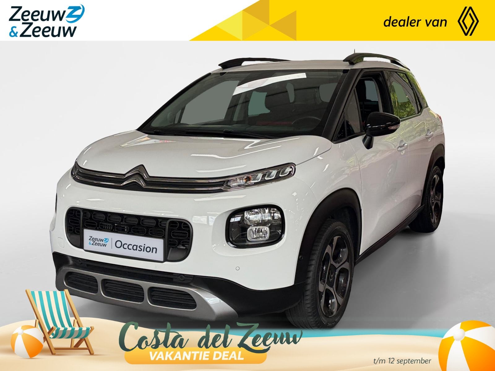 Citroen C3 Aircross 1.2 PureTech S&S Shine | Navigatie | Ach, Auto's, Citroën, 12 maanden, Gebruikt, Euro 6, Wit
