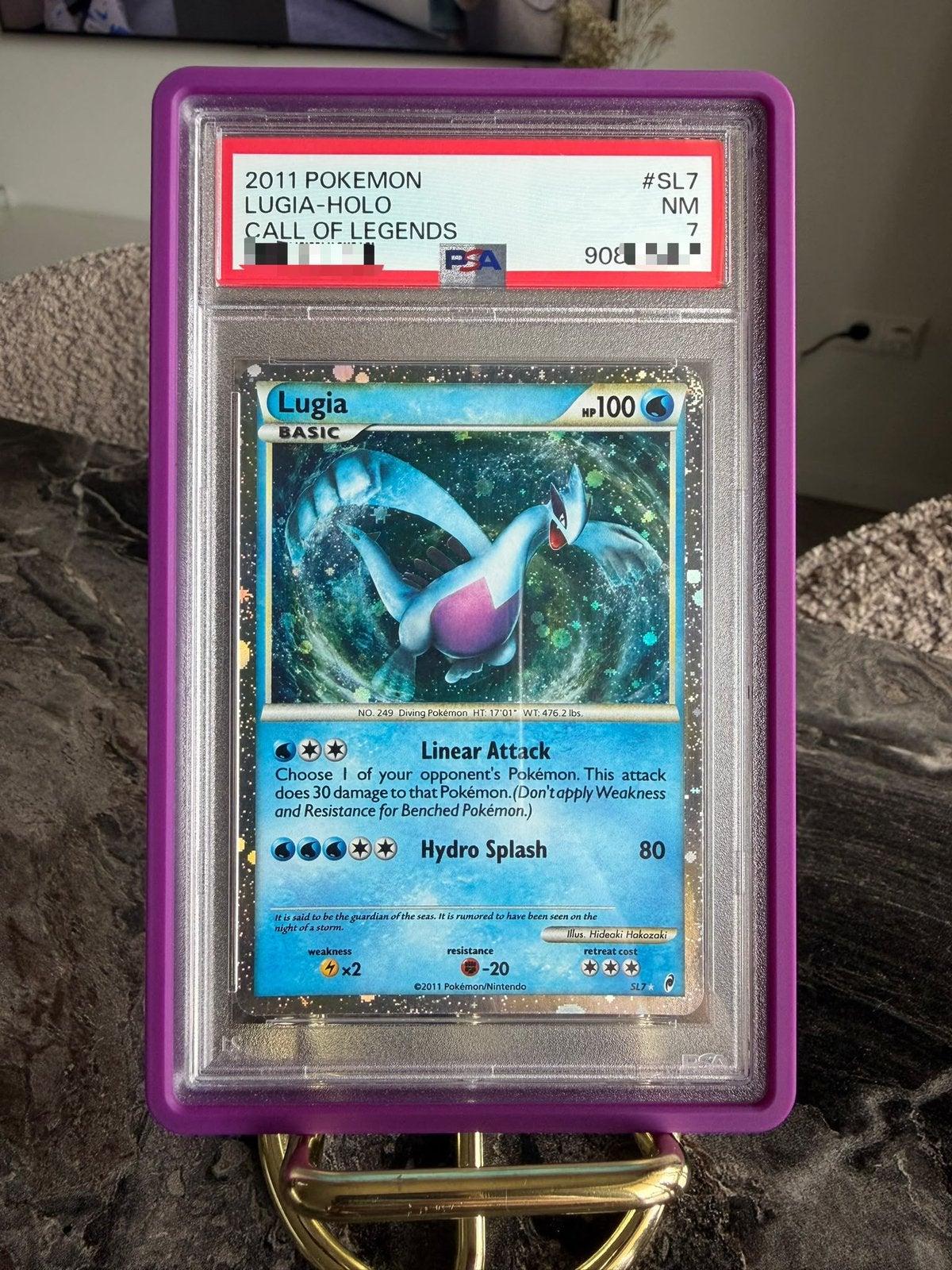 Shiny Lugia #SL7 Call Of Legends PSA 7 📈- Pop 274 - Trade ✅, Ophalen, Zo goed als nieuw, Losse kaart, Foil