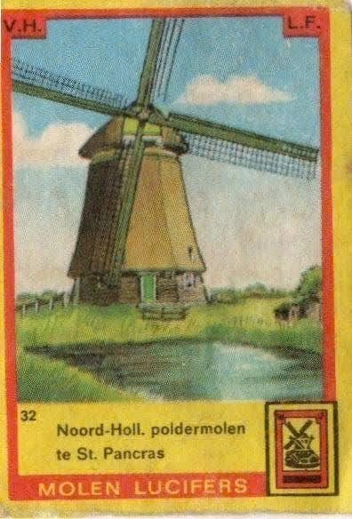 Lucifersmerken van Molen Lucifers, Verzenden, Zo goed als nieuw, Luciferdoosjes of -merken