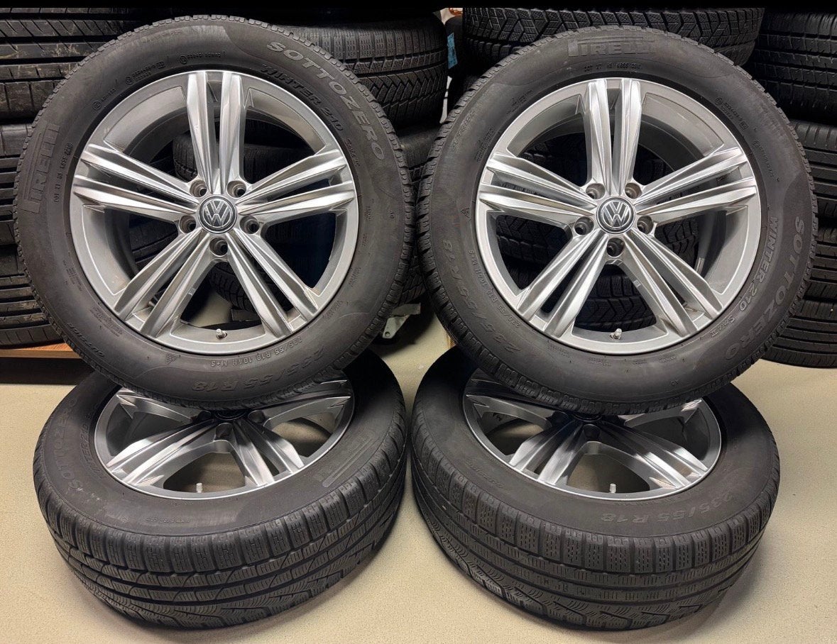 Origineel sebring velgen T-roc Tiguan 235 55 18 5x112 r line, Auto-onderdelen, Banden en Velgen, 18 inch, Velg(en), Total car expert