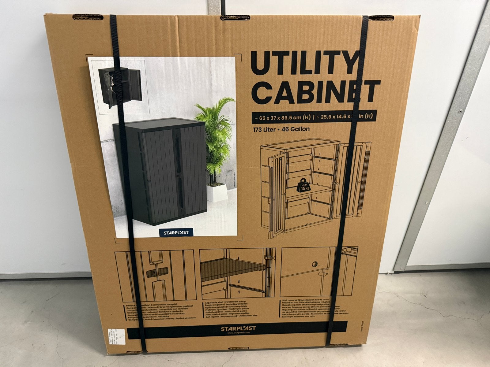 [Brand New] Starplast Opbergkast 65x37x86.5cm - 173 liter, Huis en Inrichting, Kasten | Kledingkasten, Kunststof, Nieuw, Minder dan 100 cm