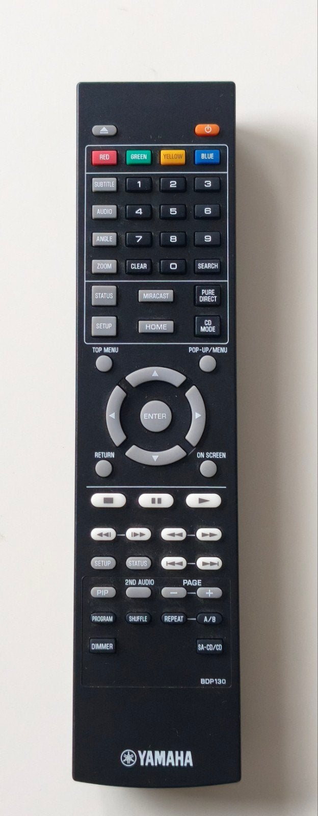 Yamaha BDP130 Afstandsbediening voor Blu-ray Speler, Ophalen of Verzenden, Gebruikt, Origineel, Dvd