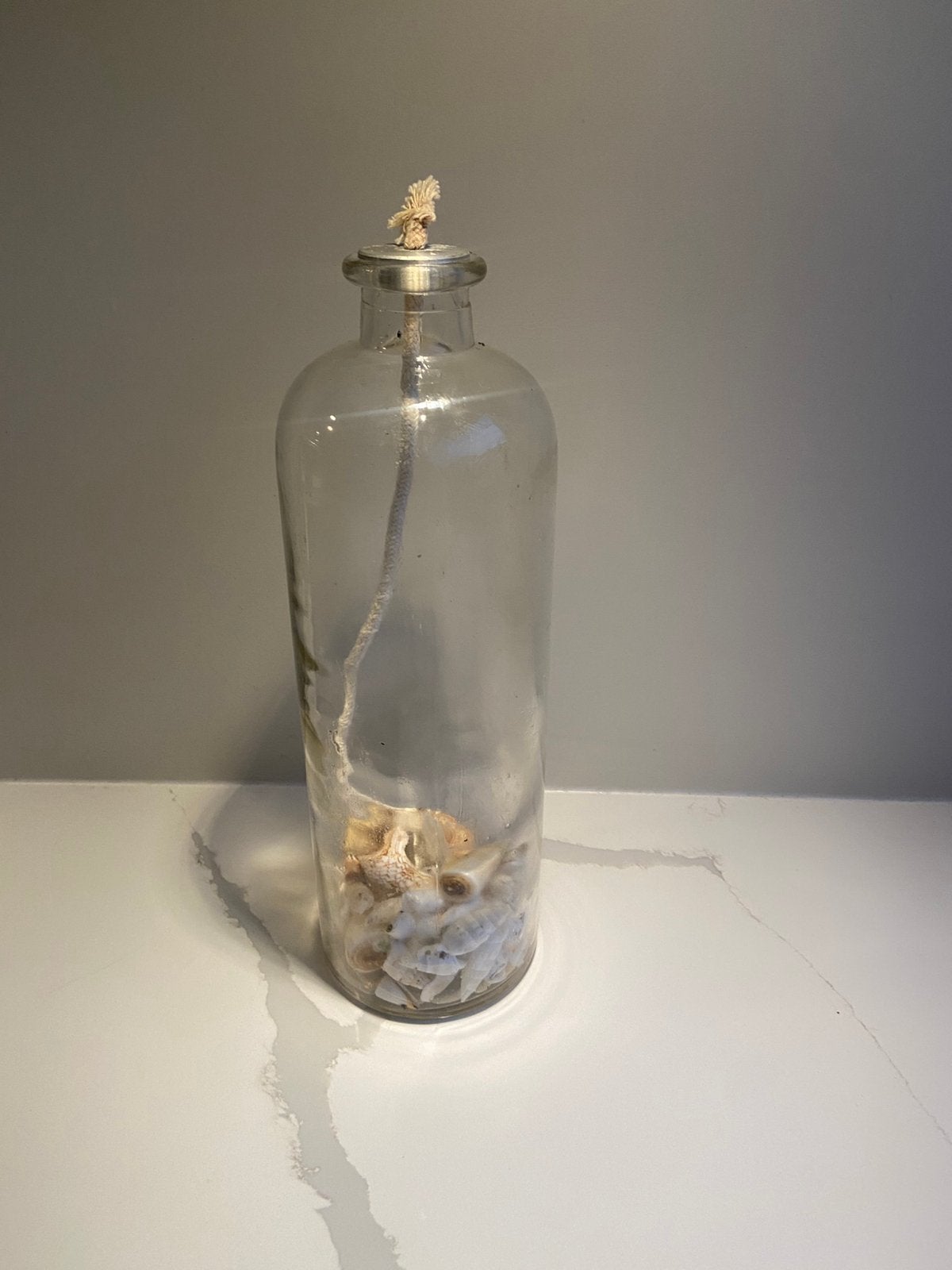 Olielamp/oliefles, Huis en Inrichting, Woonaccessoires | Kandelaars en Kaarsen, Ophalen, Gebruikt, Overige materialen