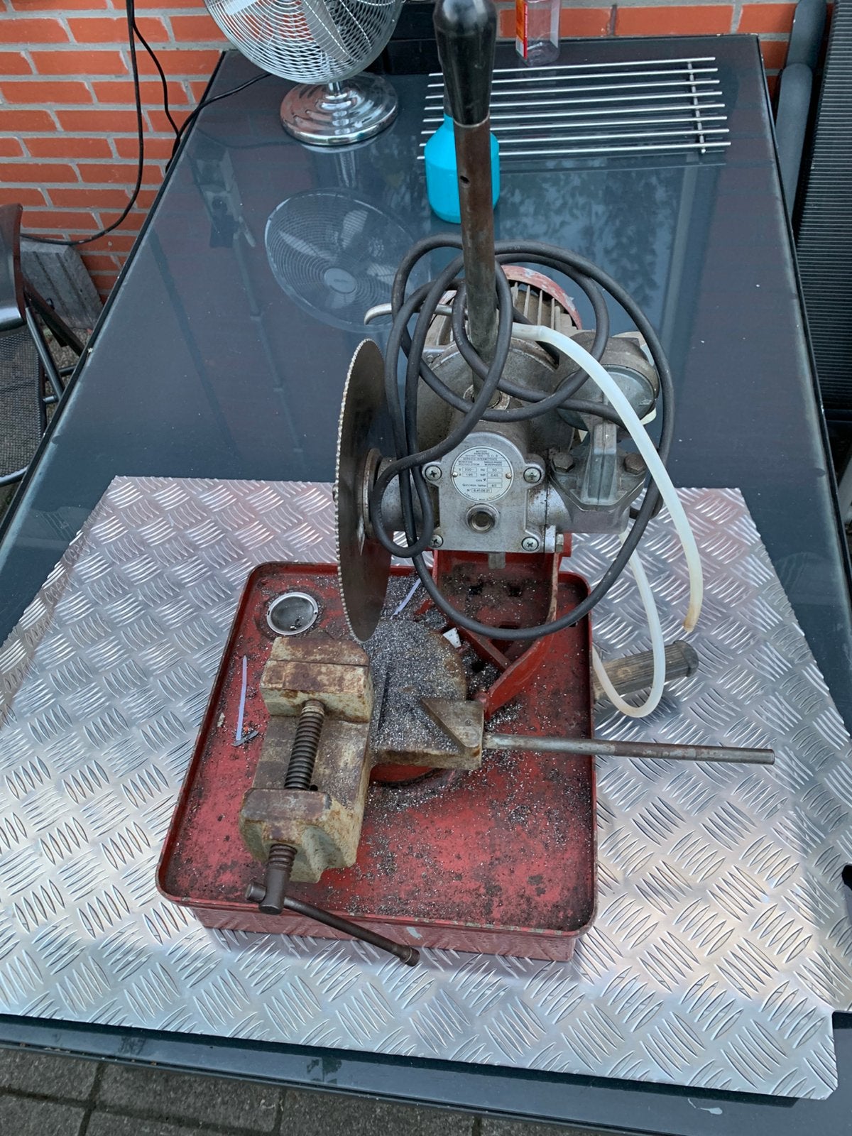 Afkortzaag voor metaal (220 volt), Ophalen, Gebruikt, 70 mm of meer, Afkortzaag