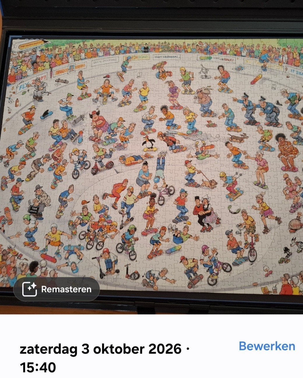 Jan van Haasteren: Riding the skate bowl. 1000 stukjes., Ophalen, 500 t/m 1500 stukjes, Zo goed als nieuw