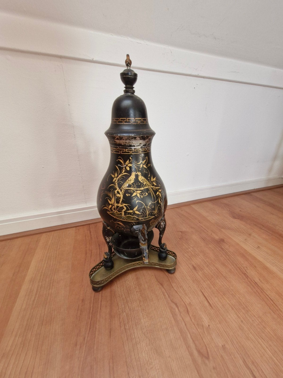 Antieke Chinese theeketel met kraan en decoratie, Antiek en Kunst, Ophalen of Verzenden