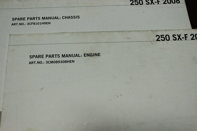 KTM 250 SX-F 2008 motorcycle parts list engine + chassis, Ophalen of Verzenden, Overige merken