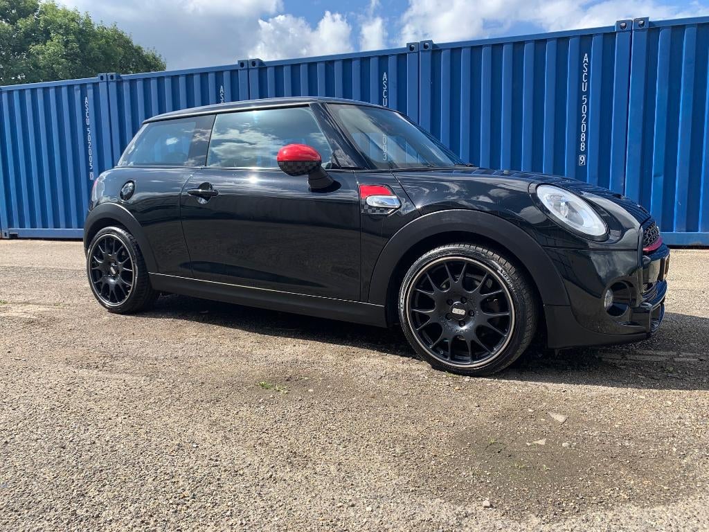 NL Mini Cooper S  2014 Zwart NAP John Cooper Works Package, Auto's, 1998 cc, Stof, 4 stoelen, Origineel Nederlands