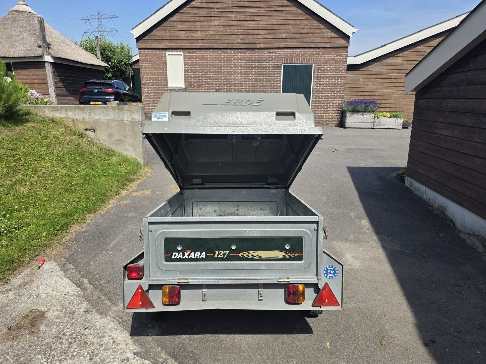 Daxara 127 aanhangwagen met deksel, Ophalen, Gebruikt