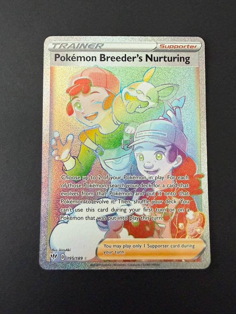Darkness Ablaze 195/189 Pokémon Breeder’s Nurturing, Ophalen of Verzenden, Gebruikt, Losse kaart