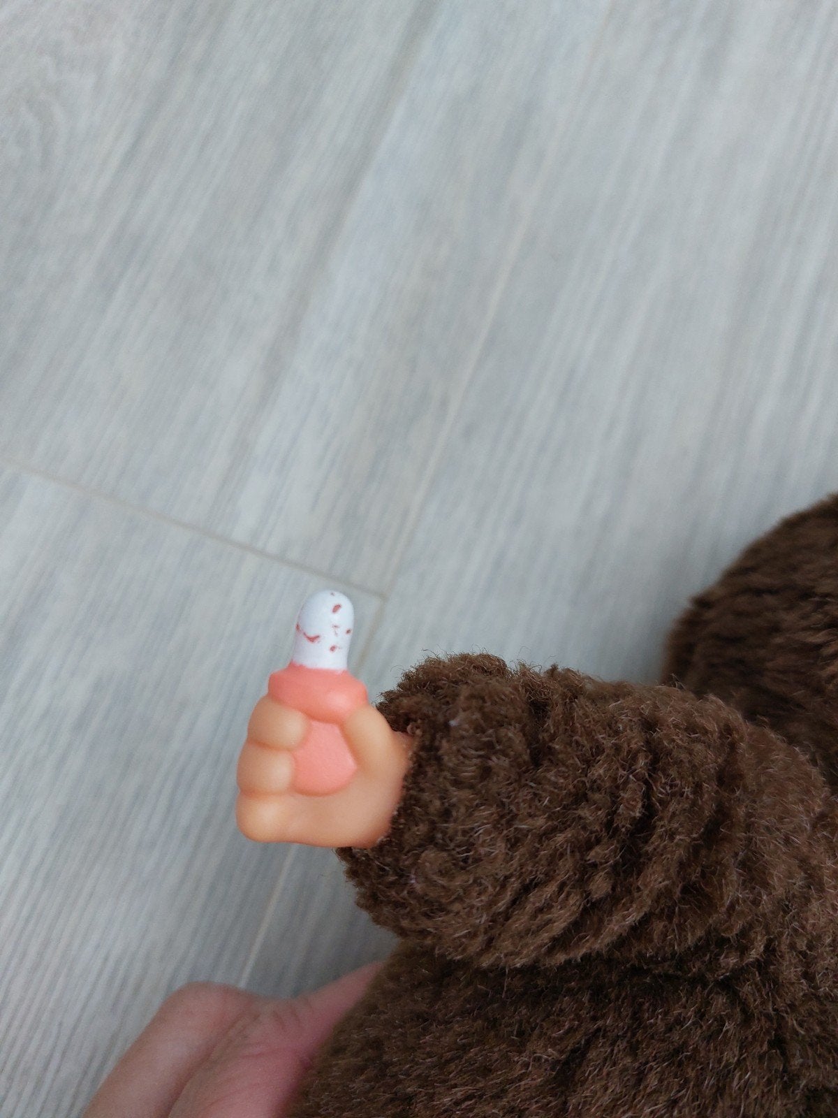 Knuffel vintage speen fopspeen aap Monchhichi L2059, Ophalen of Verzenden, Beer