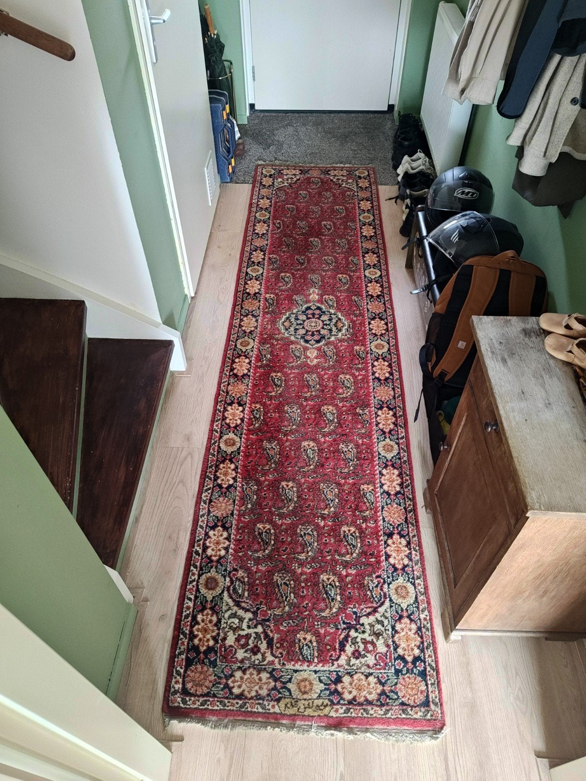 Vintage tapijt gang loper, Ophalen, 200 cm of meer, 50 tot 100 cm, Rechthoekig