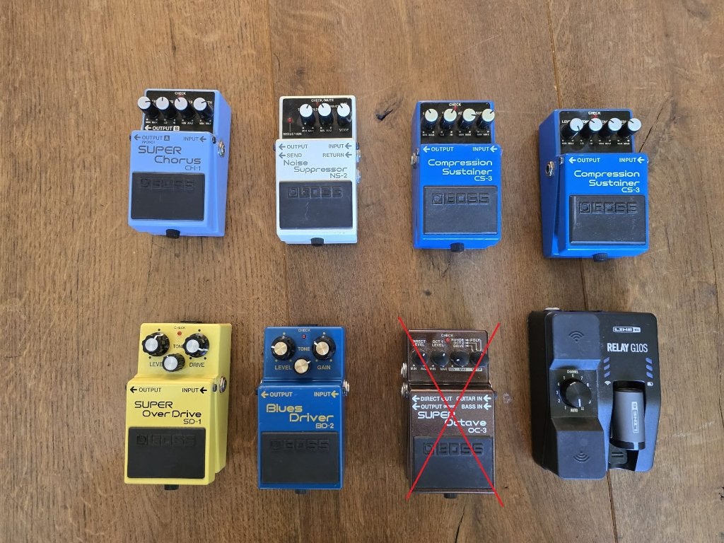 boss effectpedalen & line 6 relay G10s draadloze zender, Muziek en Instrumenten, Effecten, Ophalen of Verzenden, Gebruikt, Distortion, Overdrive of Fuzz