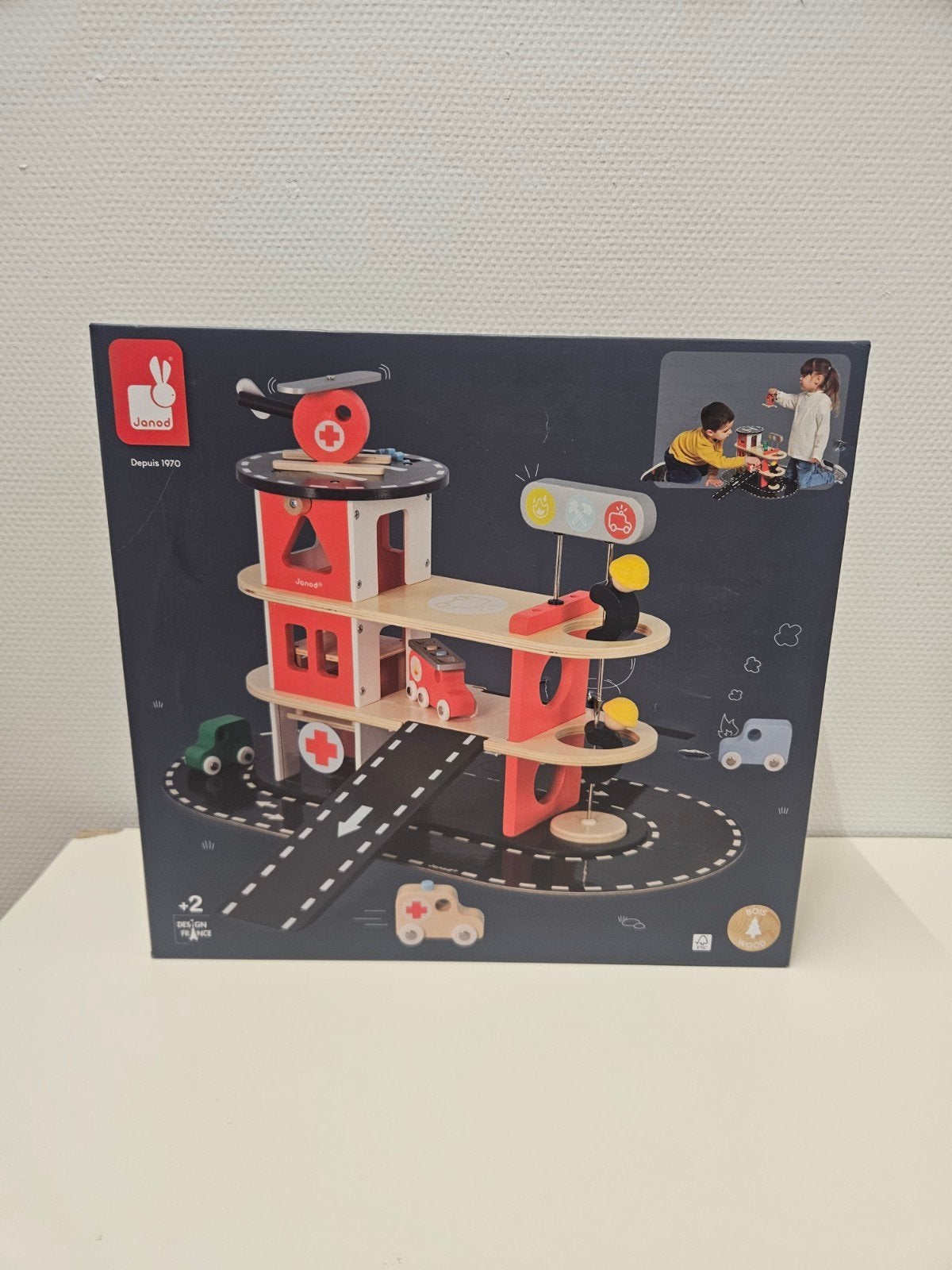 NIEUWE Houten Brandweerkazerne Garage Speelset, Ophalen, Nieuw