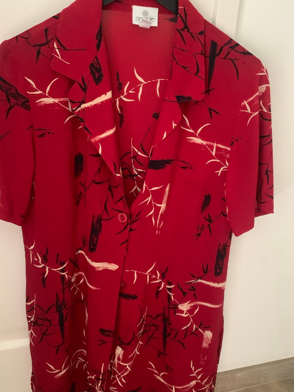 Rode lange blouse met bamboeprint, Maat 38/40 (M), Starstyle, Ophalen of Verzenden, Zo goed als nieuw