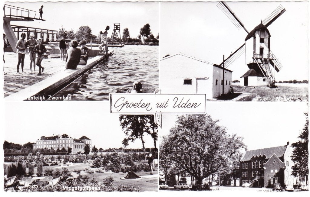Groeten uit Uden - 4 luik, Verzenden, 1960 tot 1980, Ongelopen, Noord-Brabant