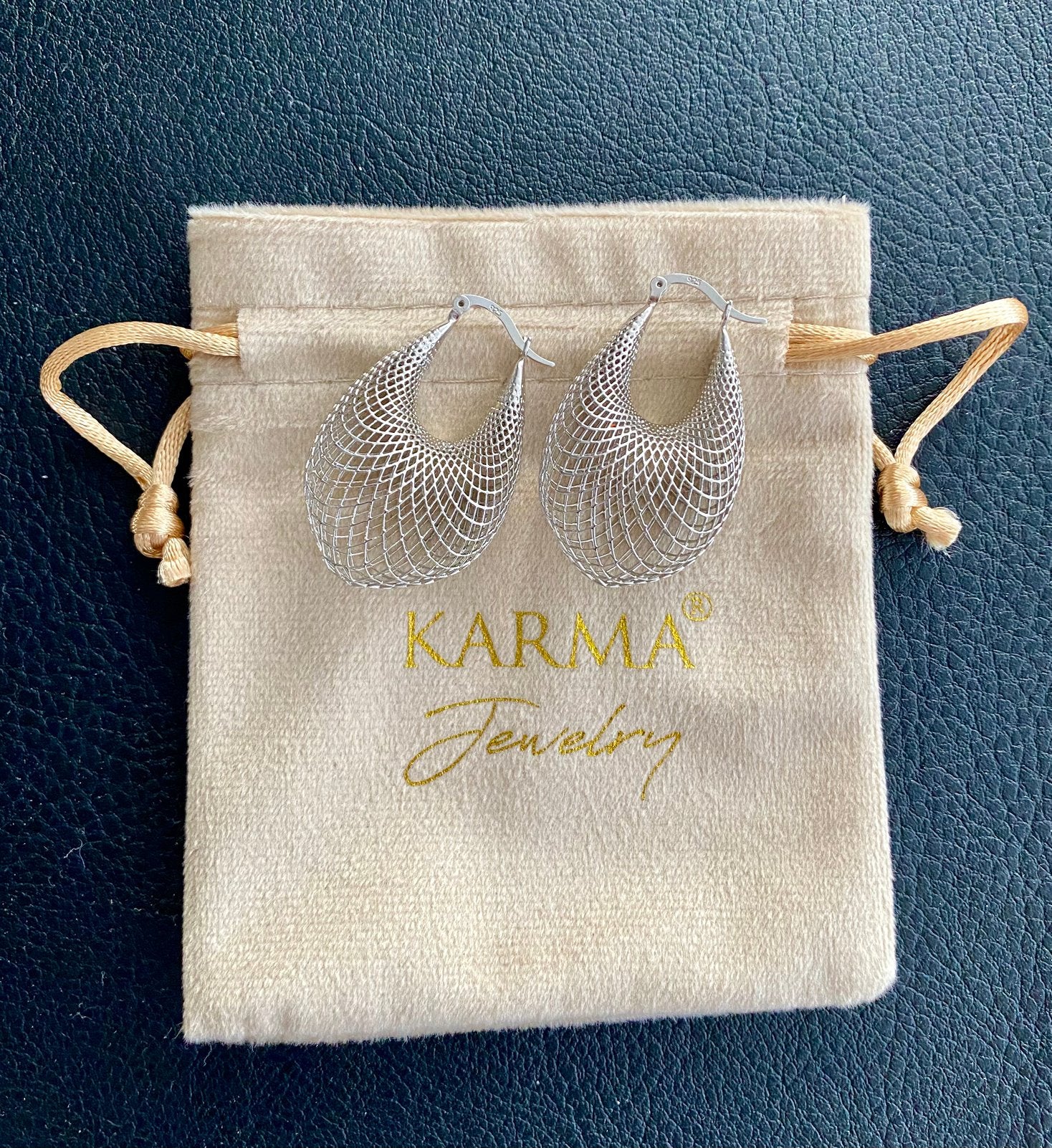Unieke zilveren oorbellen van Karma Jewelry, Ophalen of Verzenden