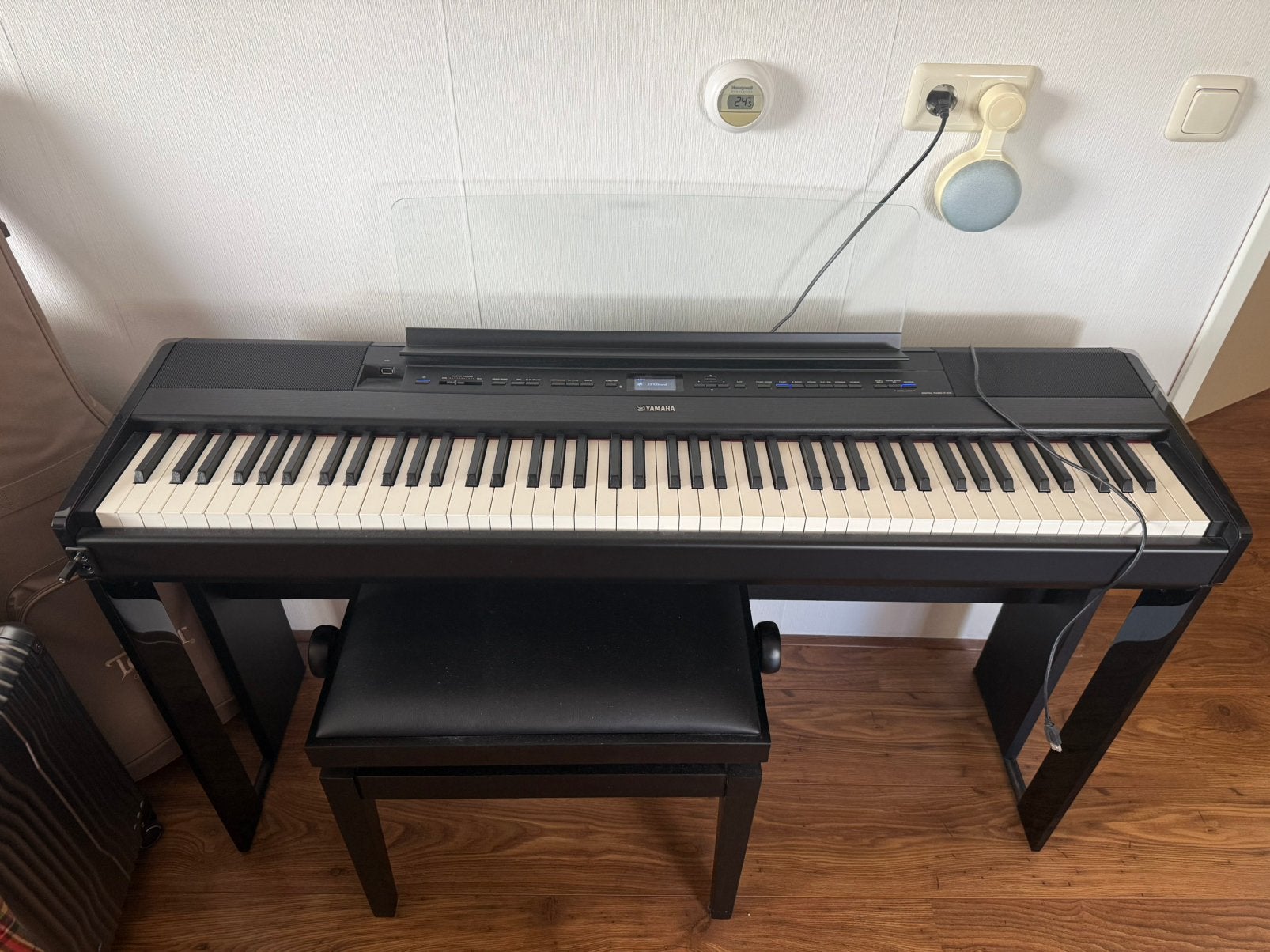 Yamaha P-515 inclusief statief/pedal, digitale piano zwart, Muziek en Instrumenten, Piano's, Ophalen, Gebruikt, Zwart, Digitaal