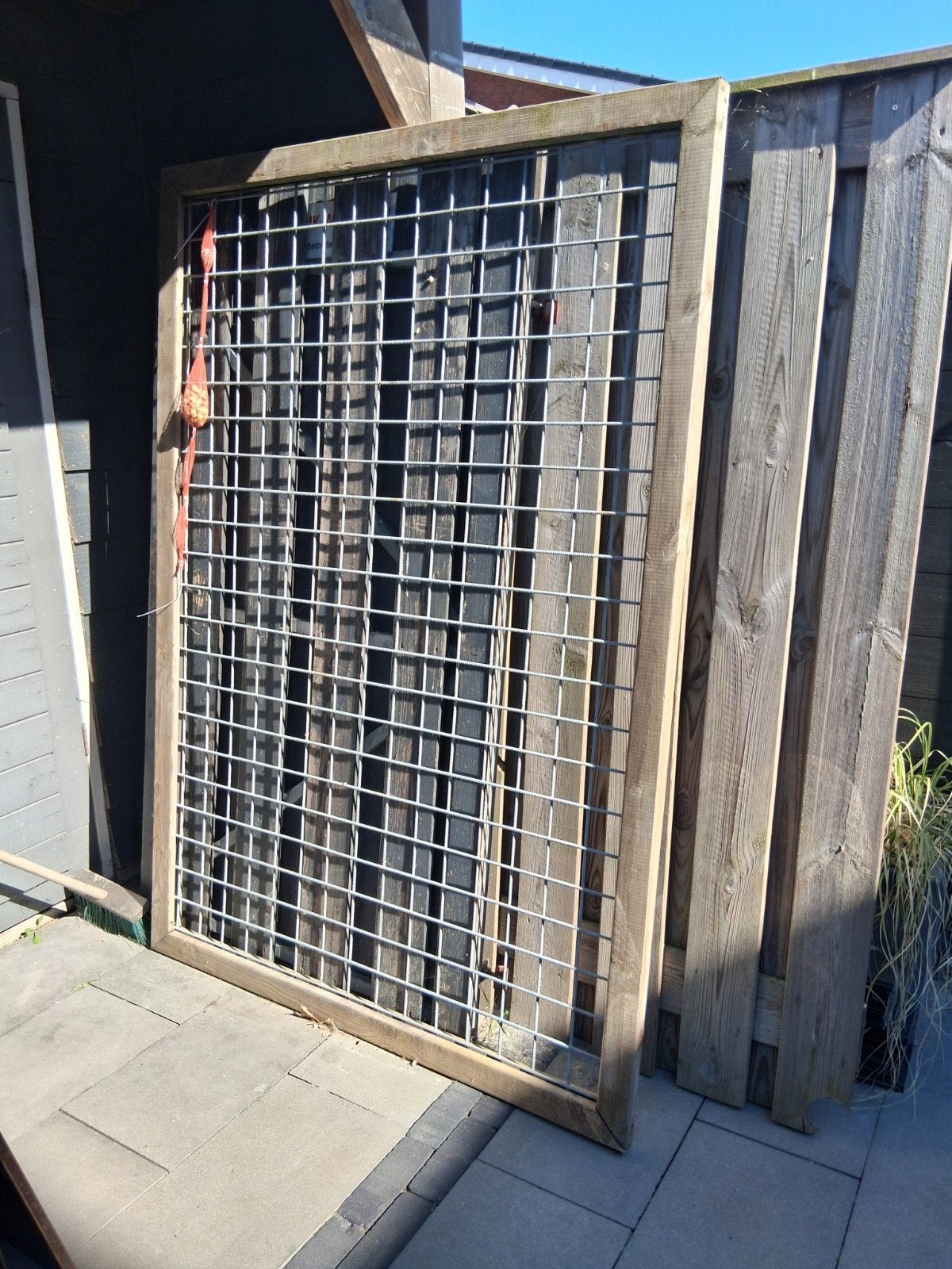 enkele  schutting delen+deur, Tuin en Terras, Gebruikt, Ophalen of Verzenden, Draaipoort, 150 tot 200 cm
