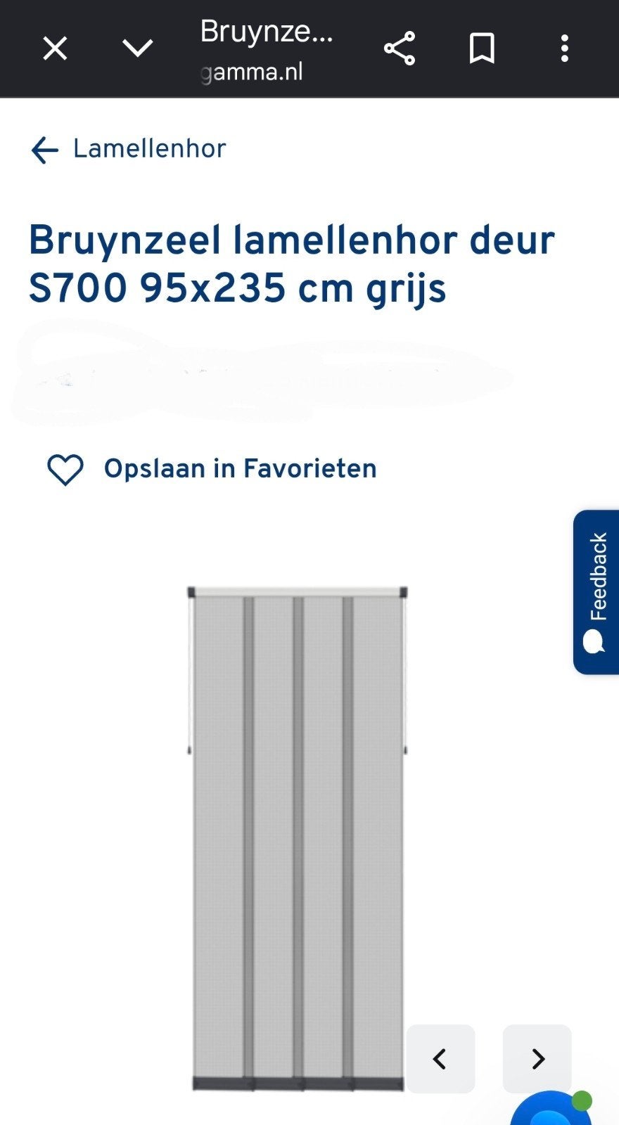 Bruynzeel lamellenhor, Doe-het-zelf en Verbouw, Deuren en Horren, Ophalen, Kunststof, 80 tot 100 cm, Overige typen