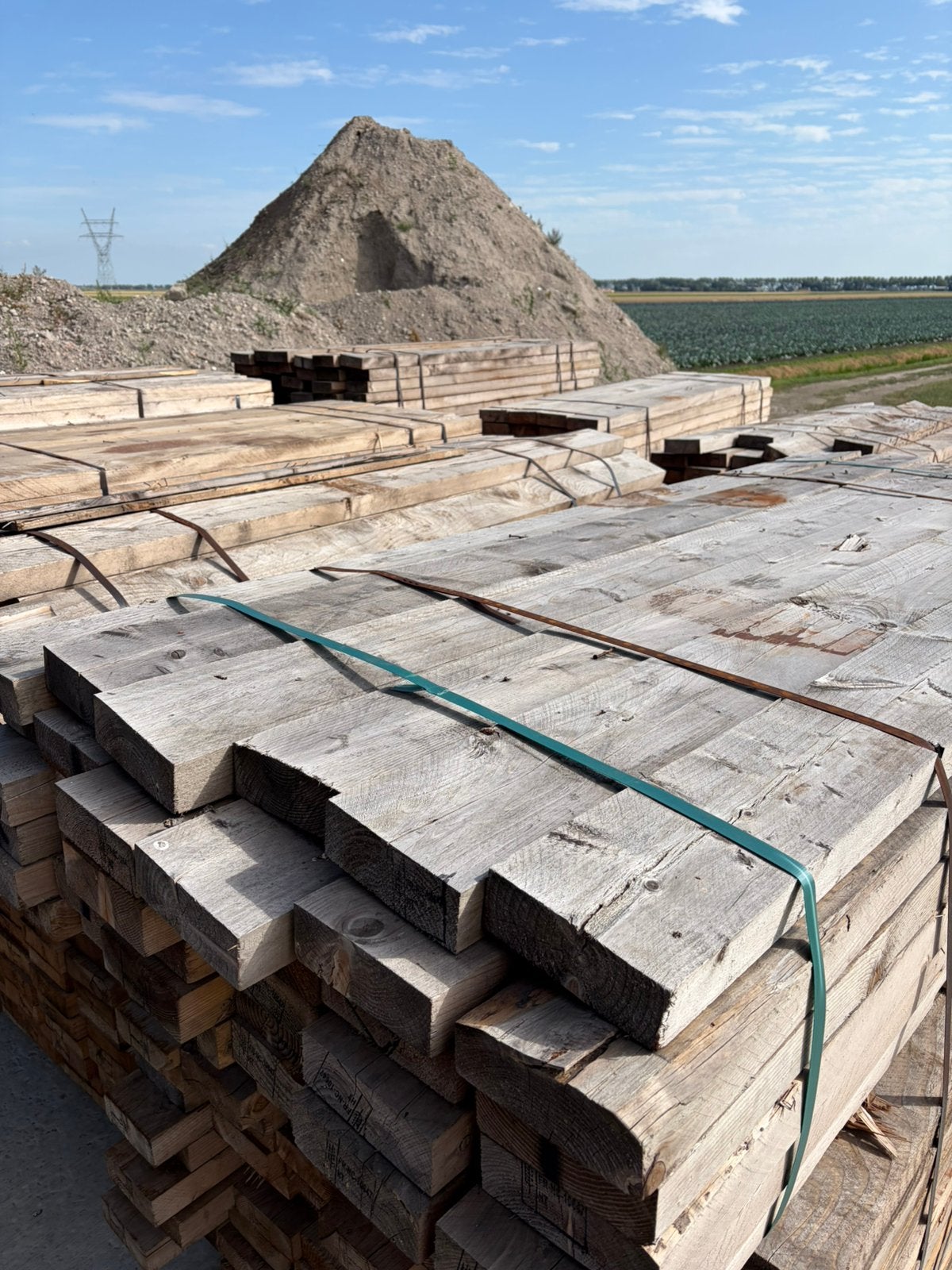 Partij houten balken, Tuin en Terras, Palen, Balken en Planken, Ophalen, Zo goed als nieuw, 250 cm of meer, Balken