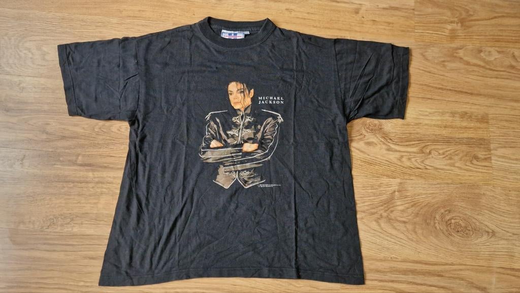 Michael Jackson Dangerous T-shirt - Maat M (valt als L), Maat 52/54 (L), Zwart, Hardware, Ophalen of Verzenden