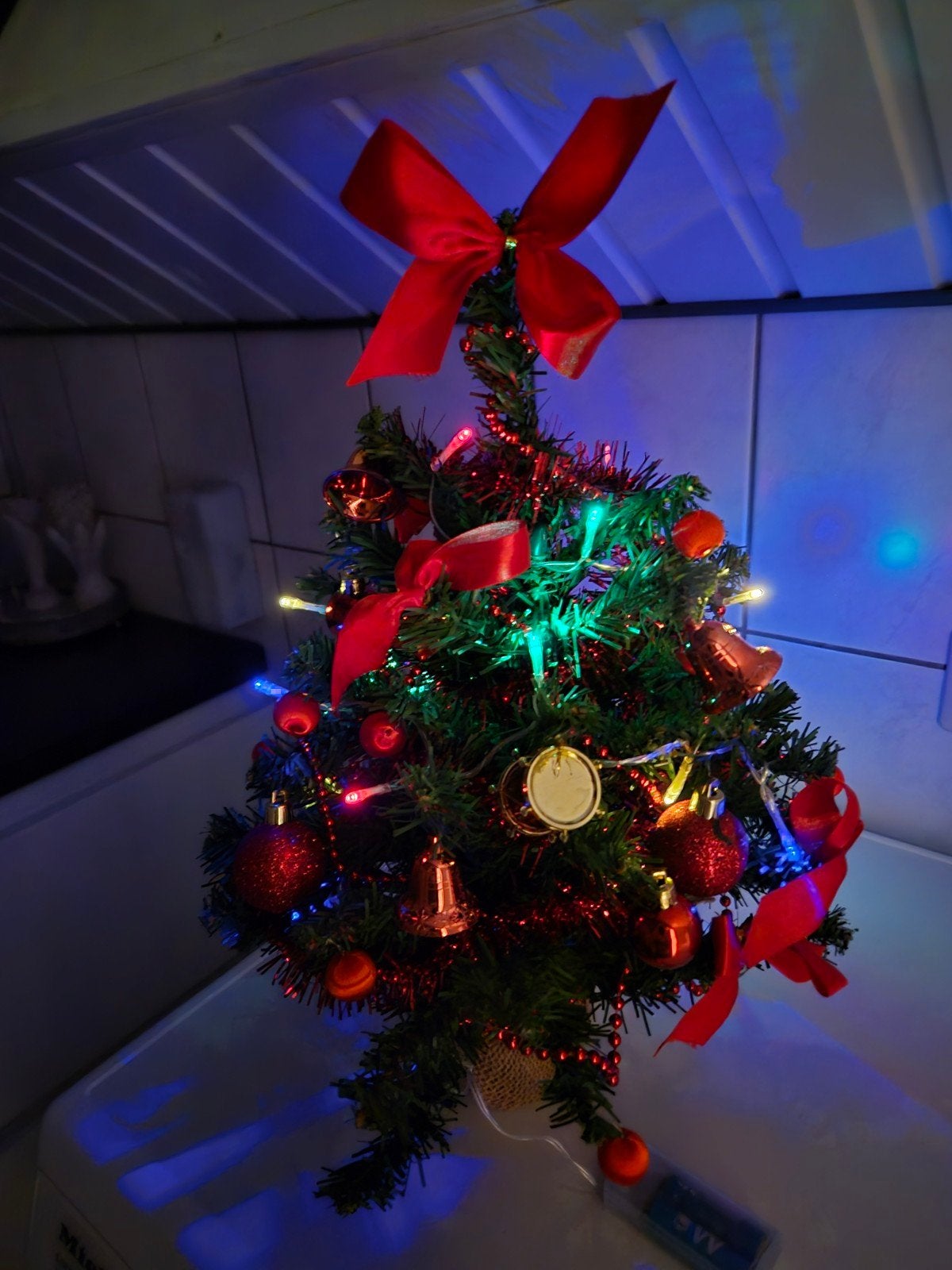 klein kerstboompje,met verlichting, Ophalen of Verzenden