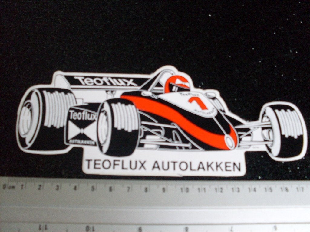 sticker Teoflux autolakken logo formule1 f1 grand prix gp, Verzamelen, Verzenden, Zo goed als nieuw, Merk