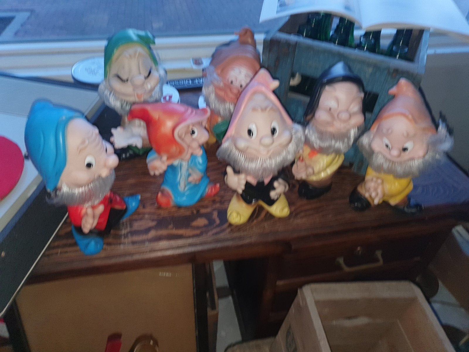 7 dwergen met piep rubber, Ophalen of Verzenden, Gebruikt