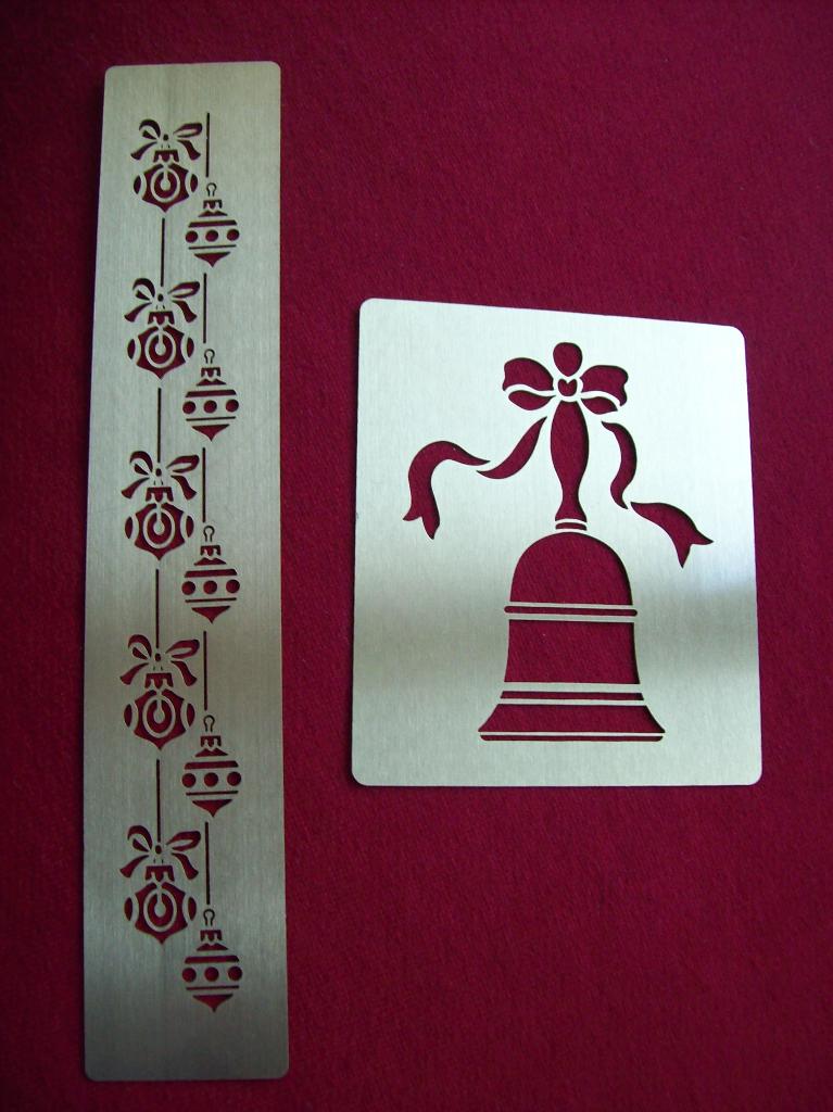 Kerst sjabloon embossing mal kerstsjabloon embossingmal 2x, Hobby en Vrije tijd, Kaarten | Zelf maken, Zo goed als nieuw, Pons of Mal