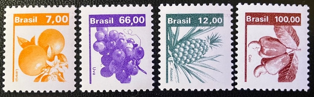 Brazilie Michelnrs 1817/18, 1843/44 en 1881/89 postfris, Verzenden, Postfris, Zuid-Amerika