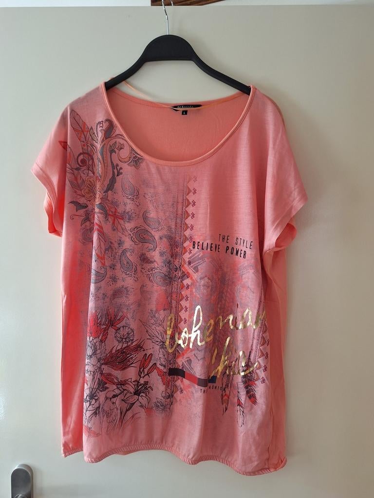 Dames shirt m/ s mode maat L, Kleding | Dames, Maat 38/40 (M), Zwart, Ophalen of Verzenden, Zo goed als nieuw