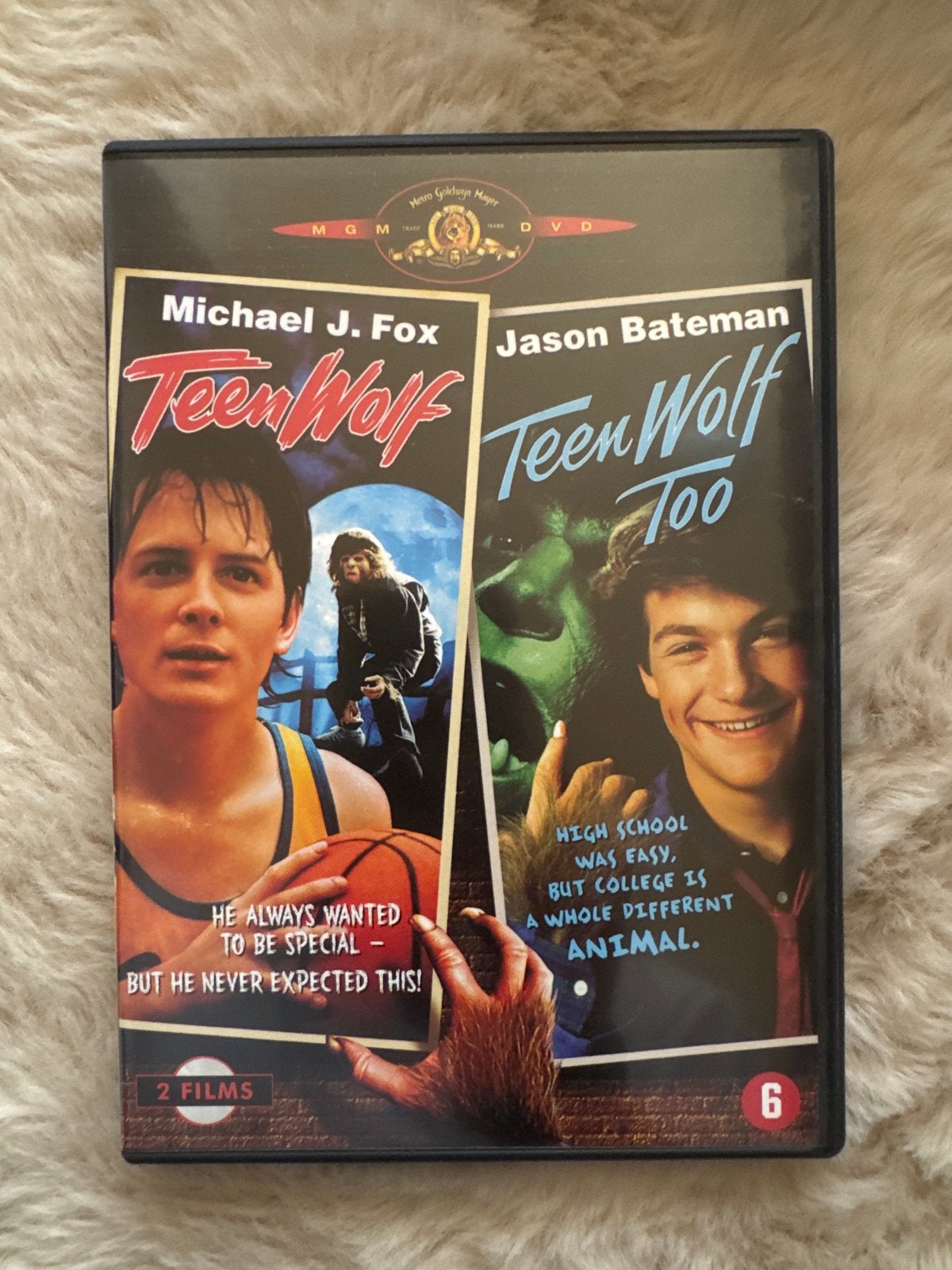 Teen Wolf & Teen Wolf Too - Dubbele DVD met Michael J. Fox, Vanaf 6 jaar, Ophalen of Verzenden, Zo goed als nieuw, Inclusief doosje