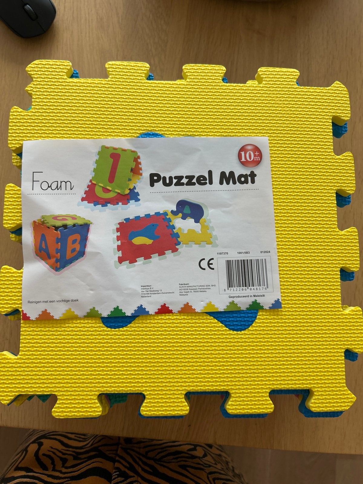 Foam Puzzelmat 30x30 met Dieren - Speelkleed nieuw, Ophalen of Verzenden, Gebruikt, Speelkleed