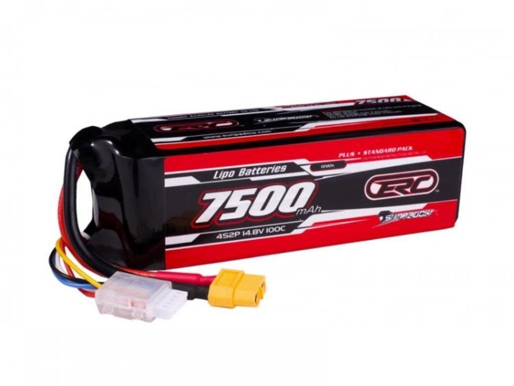 Sunpadow ERC Plus Lipo Battery 7500mAh-14.8V-4S2P-100C, Elektro, Nieuw, Ophalen of Verzenden, Onderdeel