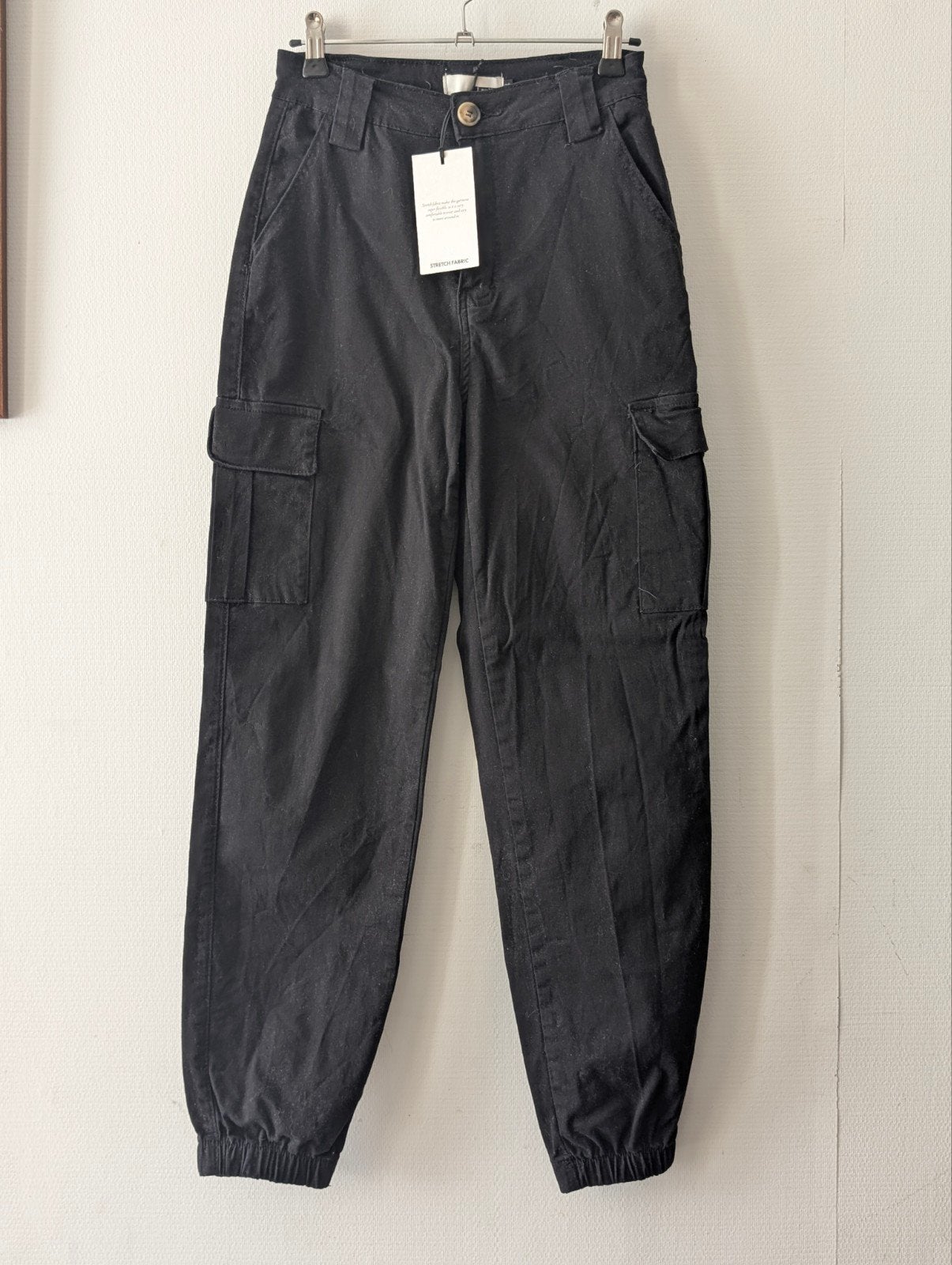 Zwarte cargo broek maat 36/S, Ophalen of Verzenden