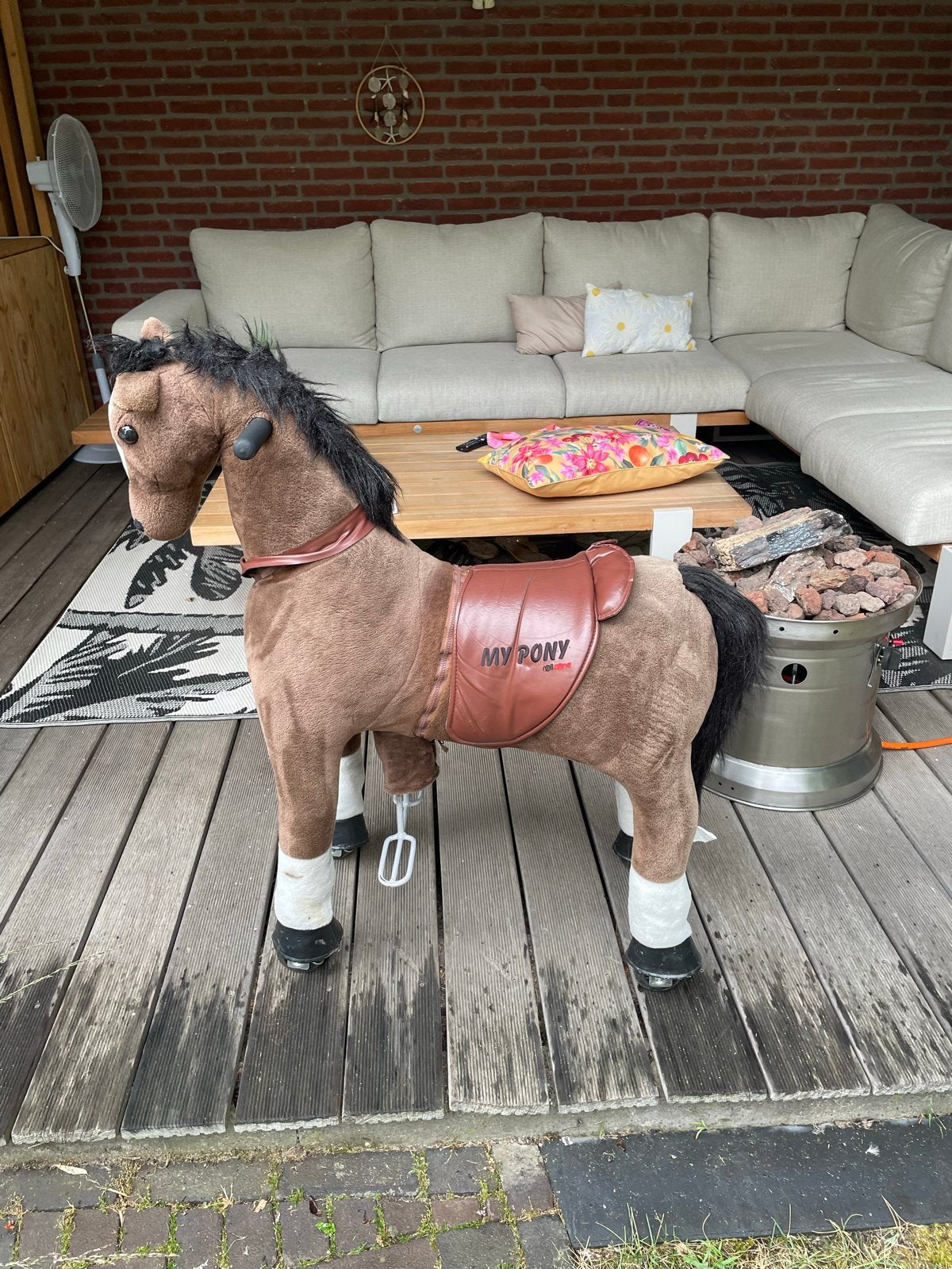 My Pony loopvoertuig - Bruin paard met wielen, Ophalen, Gebruikt, Loopvoertuig