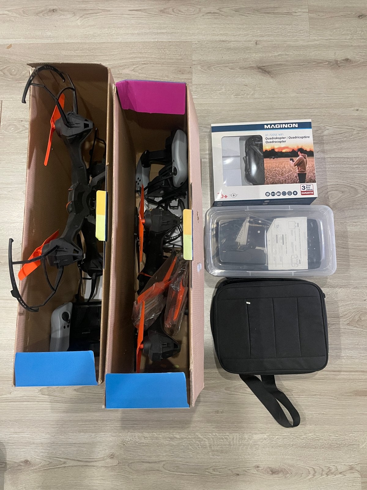 Diverse Drones: Polaroid Falcon HD & Maginon QC-720SE, 250 tot 900 gram, Gebruikt, Cameradrone, 100 tot 1000 meter
