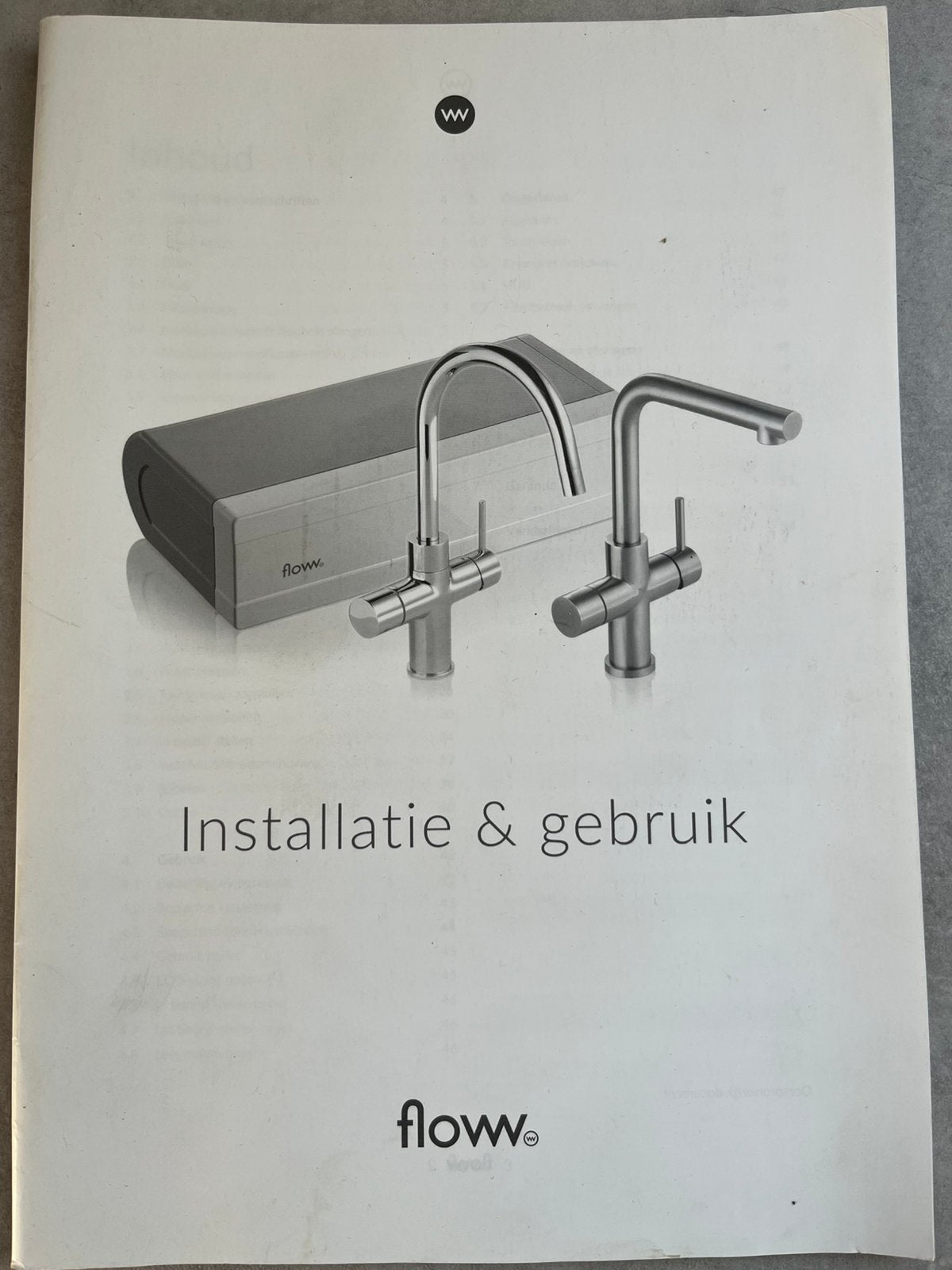 Floww kokend water kraan en/of filterunit, Ophalen of Verzenden, Gebruikt, Rvs, Kraan