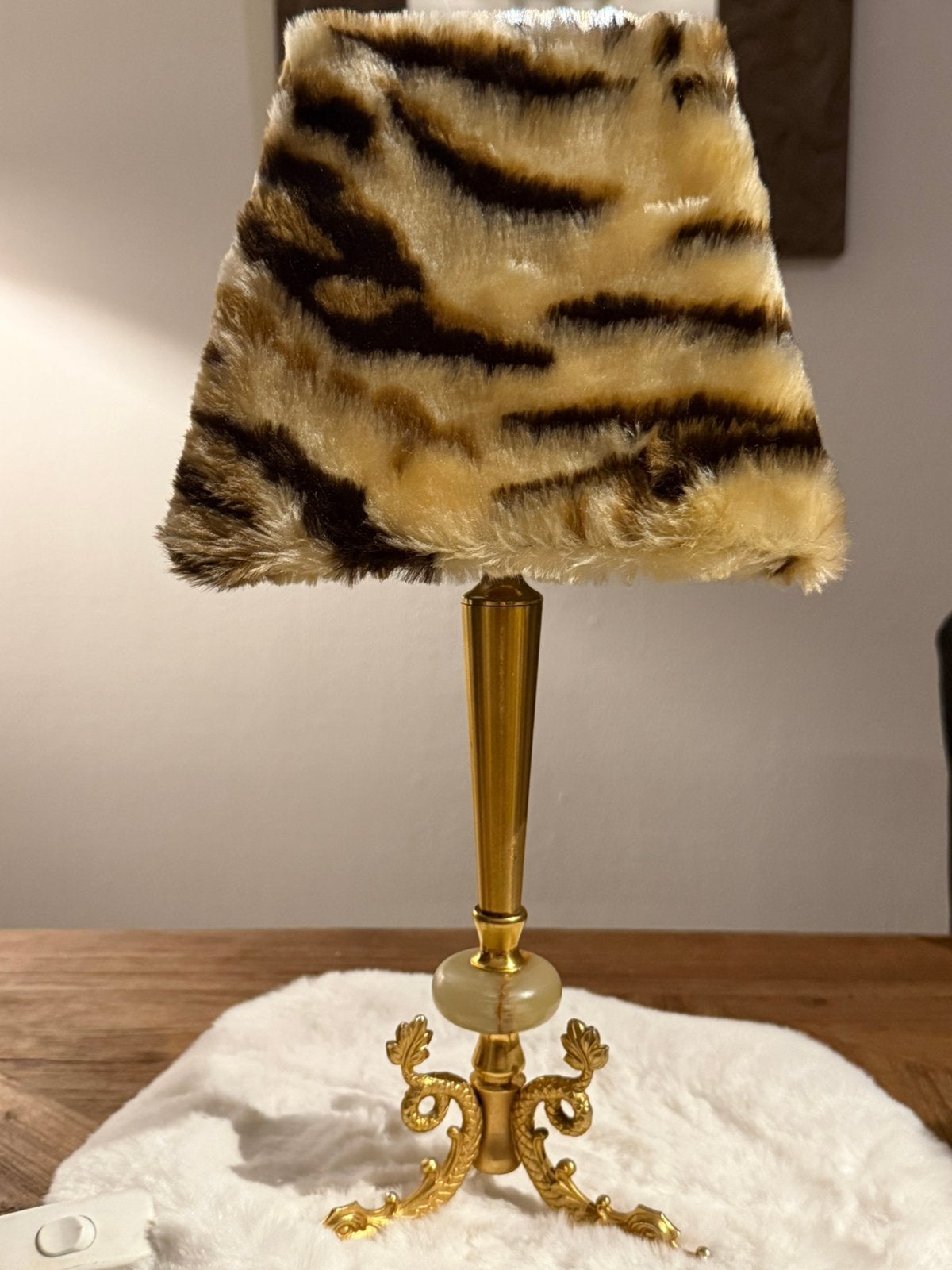 Vintage Hollywood Tafellamp Maison Le Dauphin (Model 273), Ophalen of Verzenden, Zo goed als nieuw, Vintage