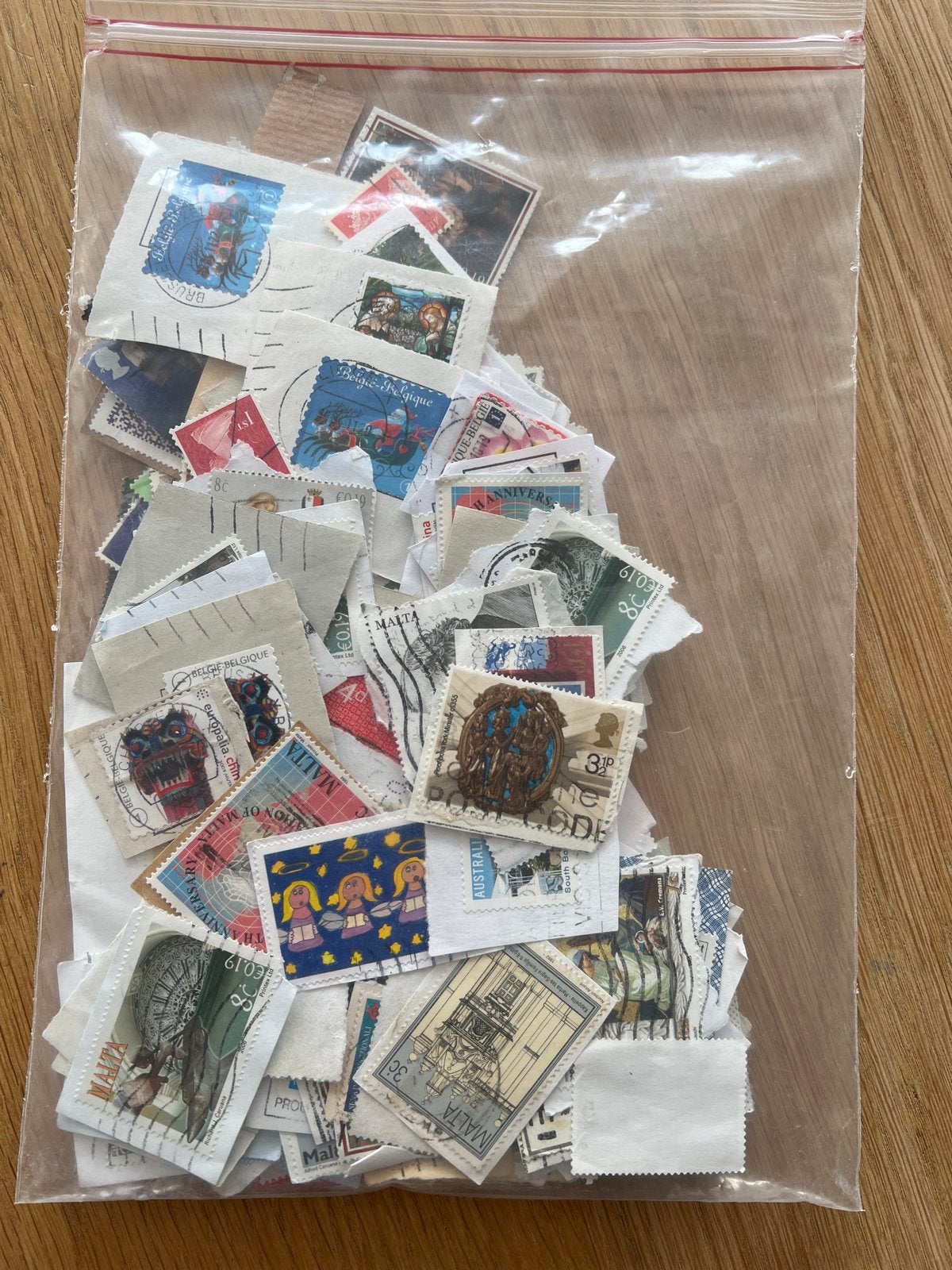 Zak met postzegels inclusief verzenden €4, Postzegels en Munten, Ophalen of Verzenden, Overige landen, Gestempeld
