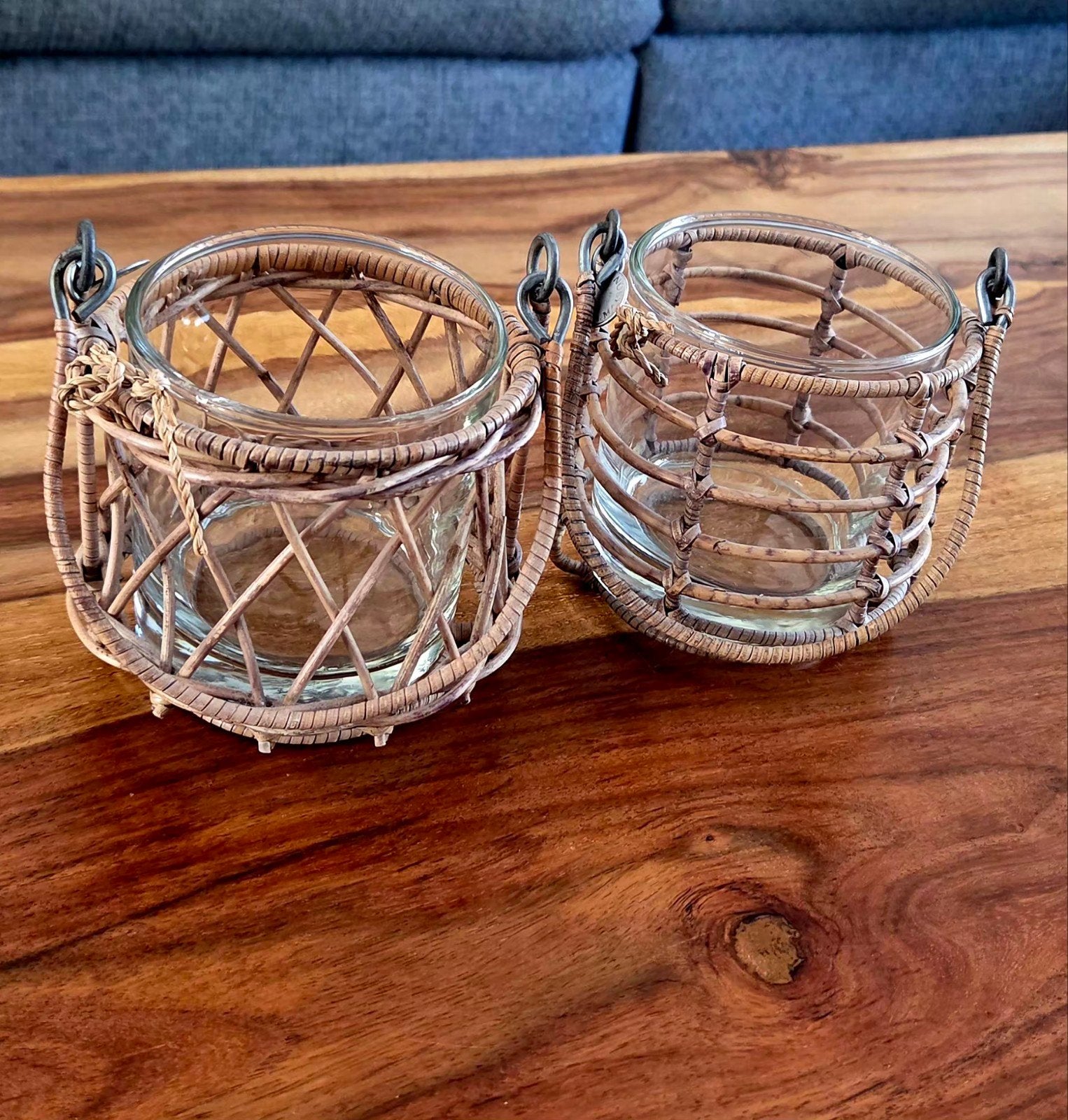 Ratan Votives Riviera maison, Ophalen of Verzenden, Zo goed als nieuw, Rond, Riet