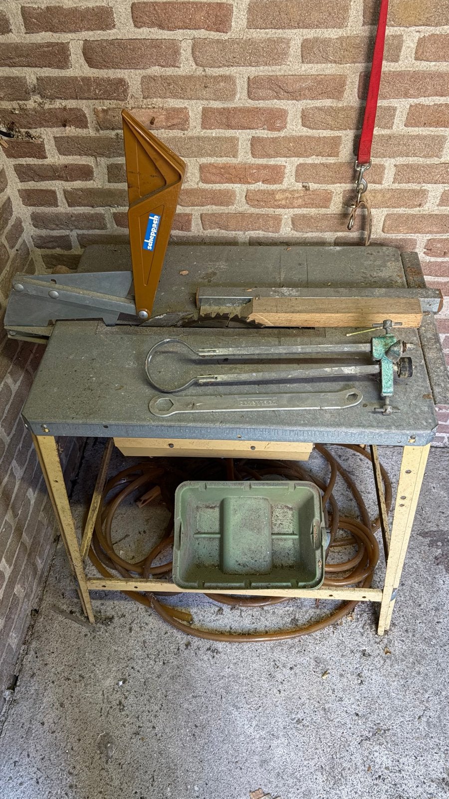 Scheppach Cirkelzaag op onderstel - Gebruikt, Gebruikt, Cirkelzaag, 600 tot 1200 watt, Ophalen of Verzenden
