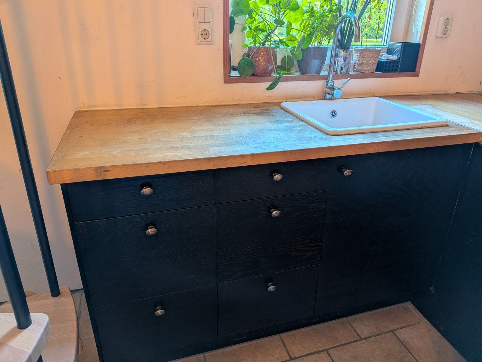 Ikea Keukentje 140cm met werkende kraan, Huis en Inrichting, Ophalen, Gebruikt, 100 tot 150 cm, Zwart