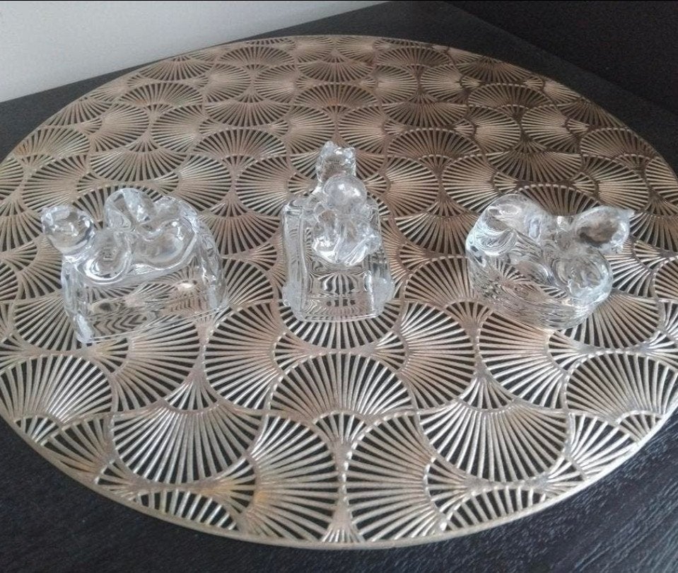 cristal d'arques kristal 2x Beer met bal en 1x poes met bal, Ophalen of Verzenden