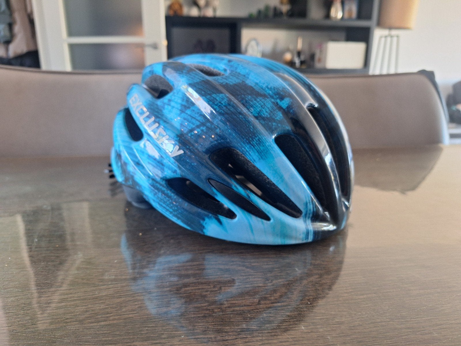 Exclusky Fietshelm - Blauw/Zwart - Maat M (50/57 cm), Ophalen, Exclusky, M, Zo goed als nieuw