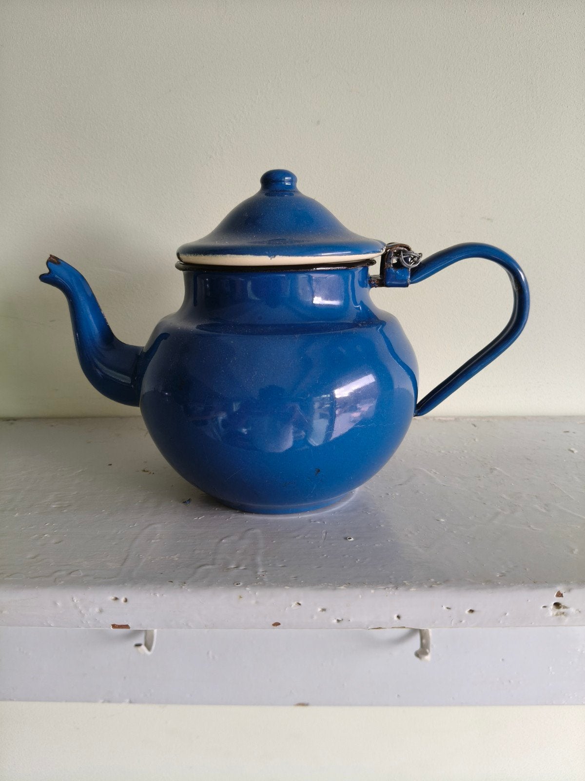 theepotje blauw, Antiek en Kunst, Antiek | Emaille, Ophalen