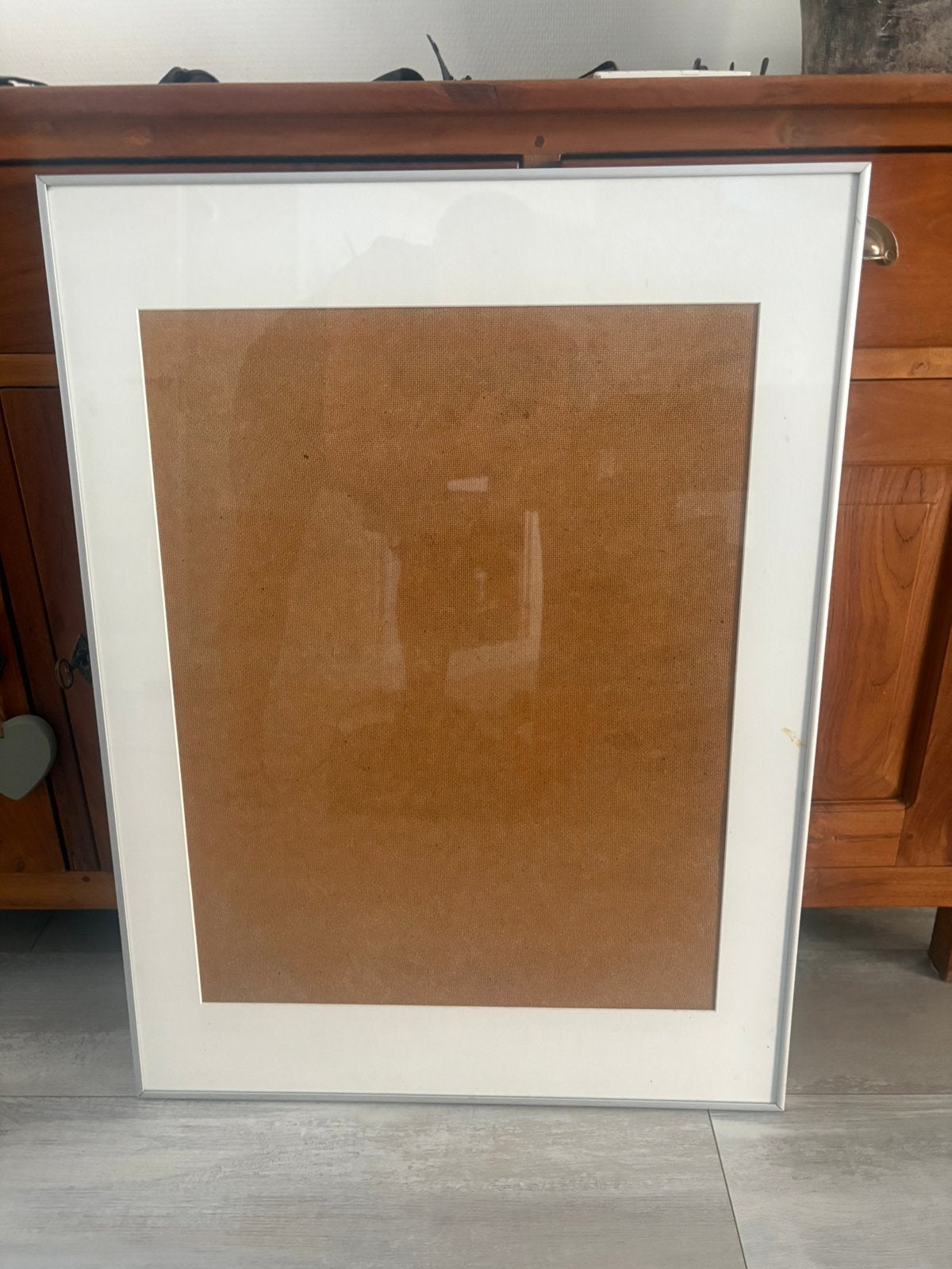 Fotolijst met passe partout, Ophalen, Gebruikt, Zilver, Met ophangkoord